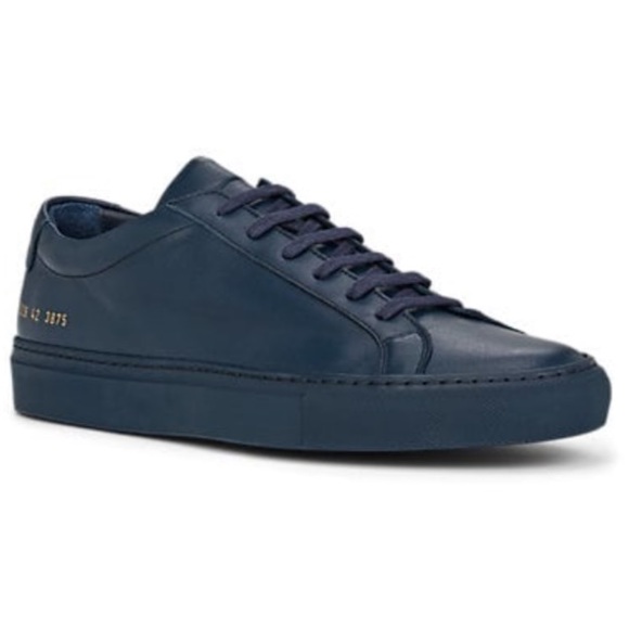 Common Projects Other - Common Projects Navy Low Achilles Leather Sneakers